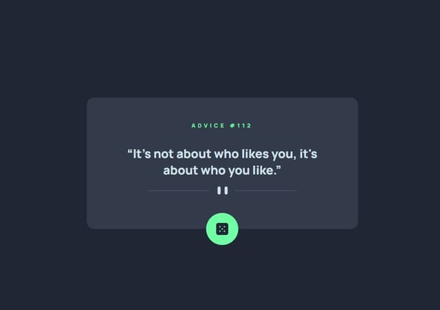 Preview of Advice generator project